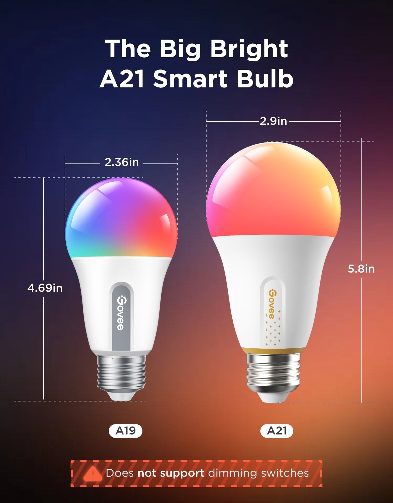 Govee E26 Smart Light Bulb 1600lm