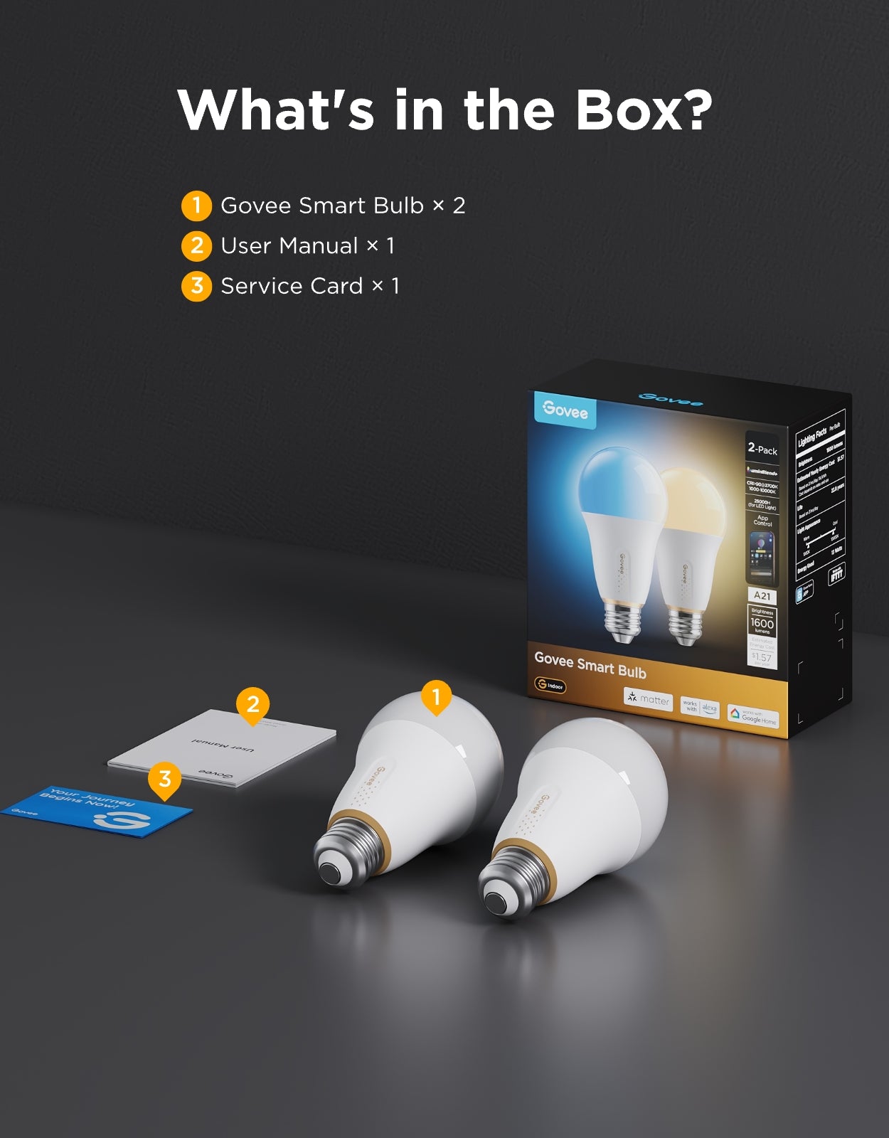 Govee E26 Smart Light Bulb 1600lm