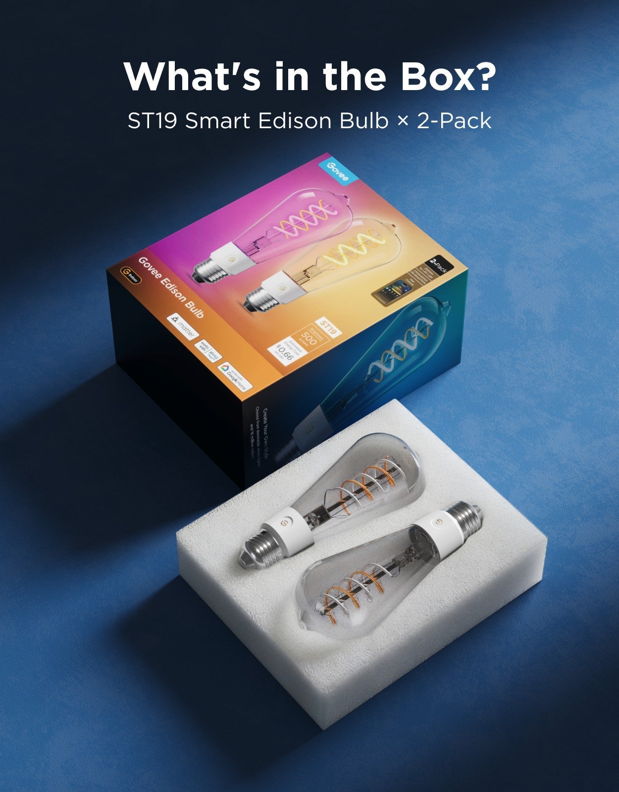 Govee E26 Smart Edison Light Bulb 500lm