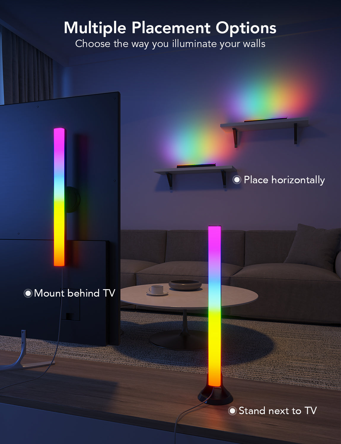 Govee RGBIC TV Light Bars for 45-70 inch TVs