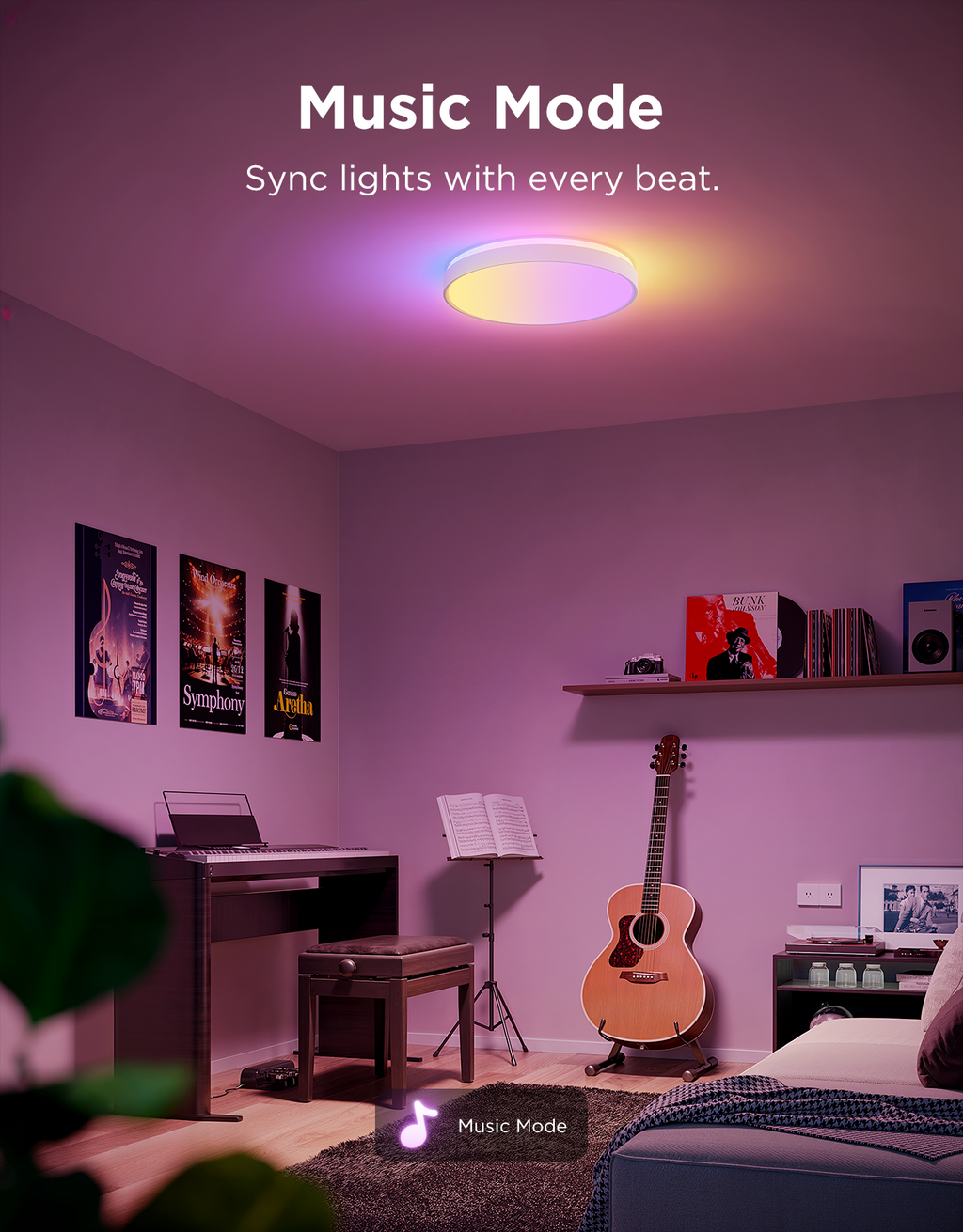 Govee 15-Inch RGBICWW Smart Ceiling Light Pro