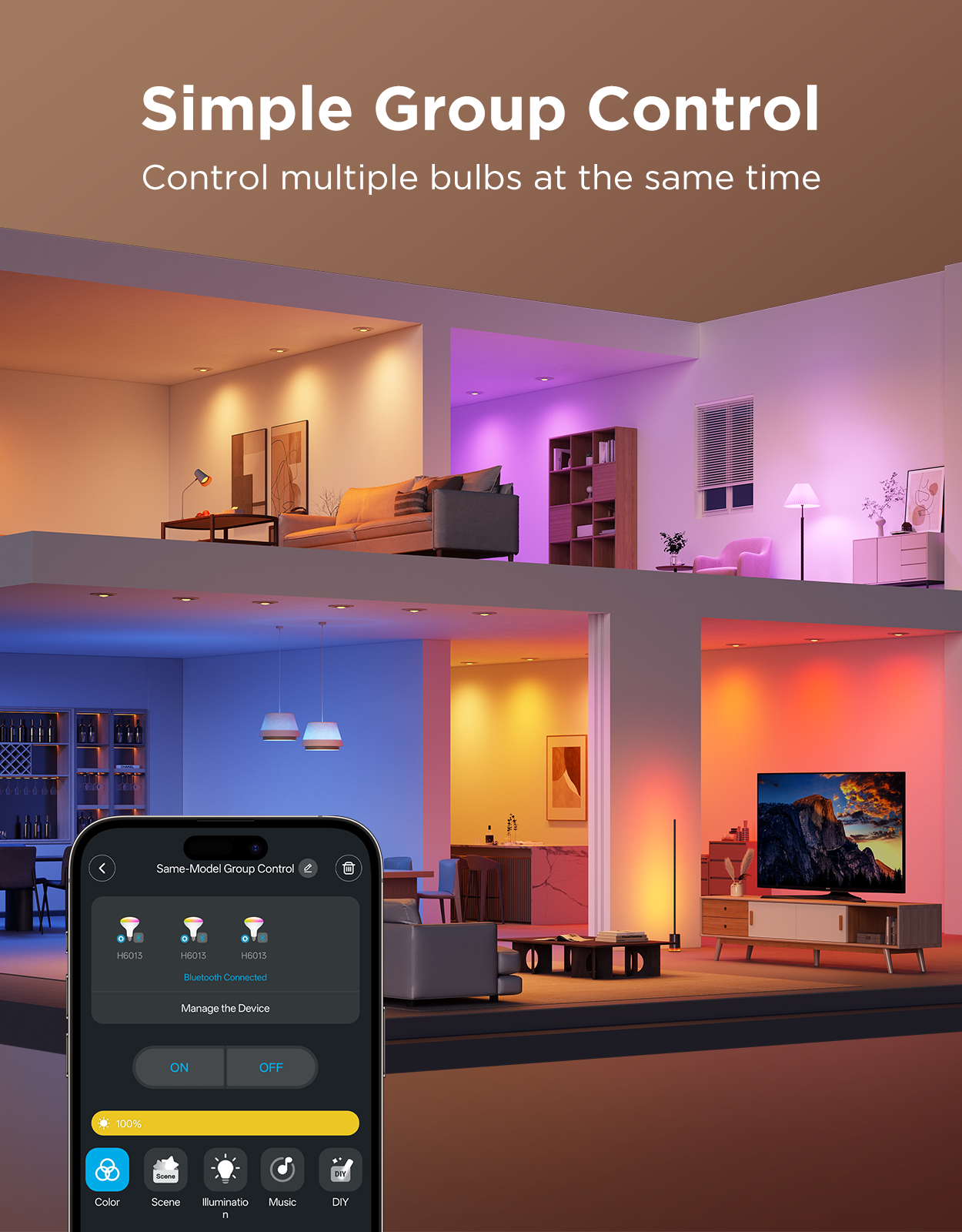 Govee E26 Smart LED Colored Light Bulbs