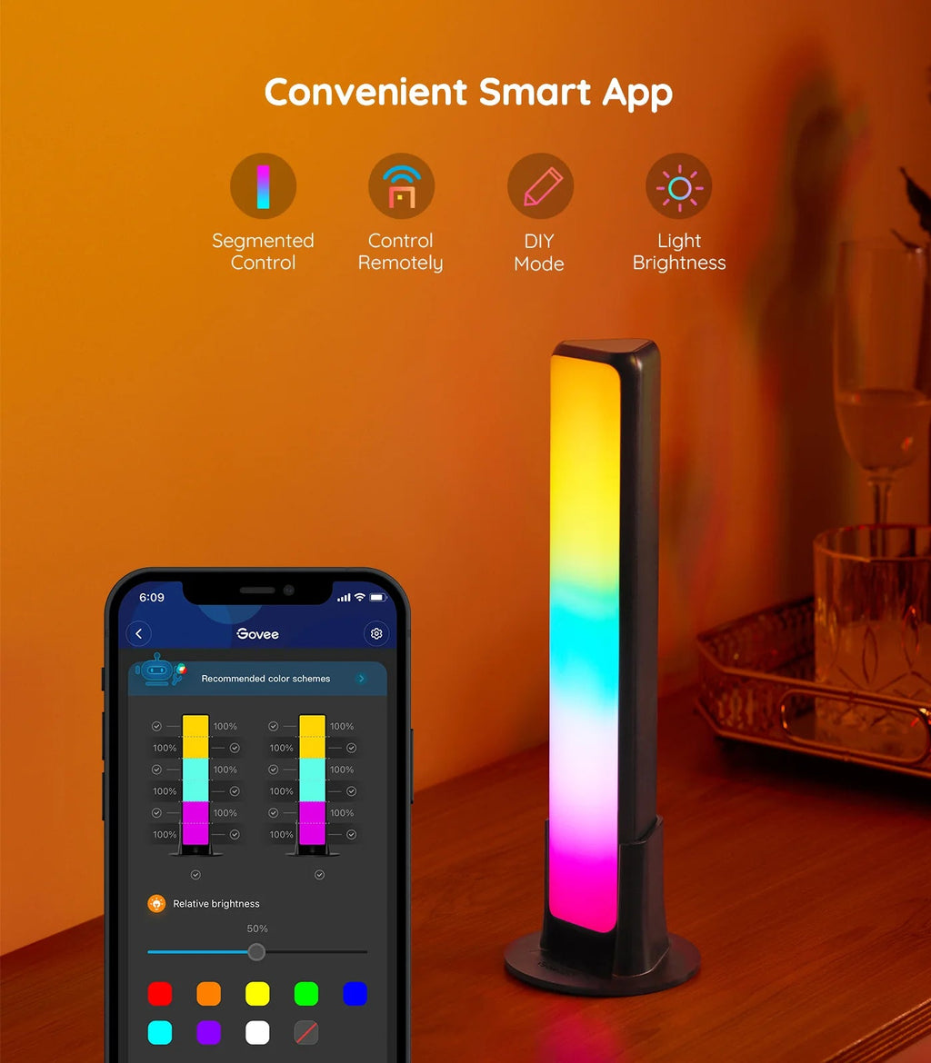 Govee RGBICWW WiFi + Bluetooth Flow Plus Light Bars