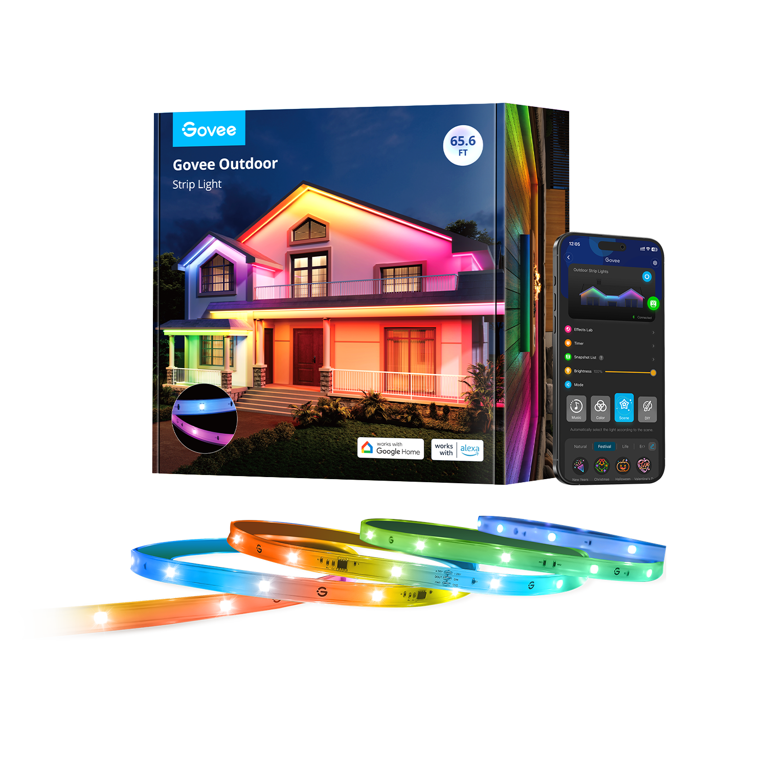 Govee Wi-Fi RGBIC Outdoor Strip Lights
