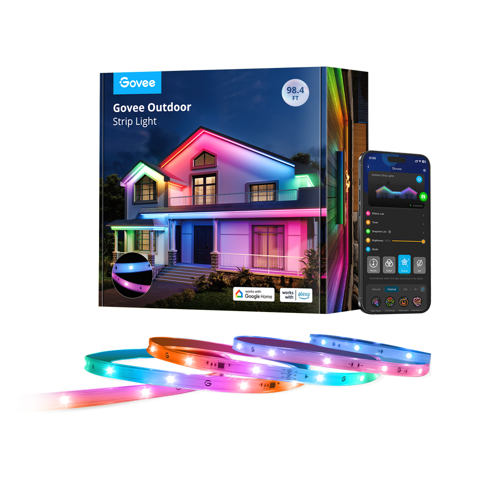 Govee Wi-Fi RGBIC Outdoor Strip Lights