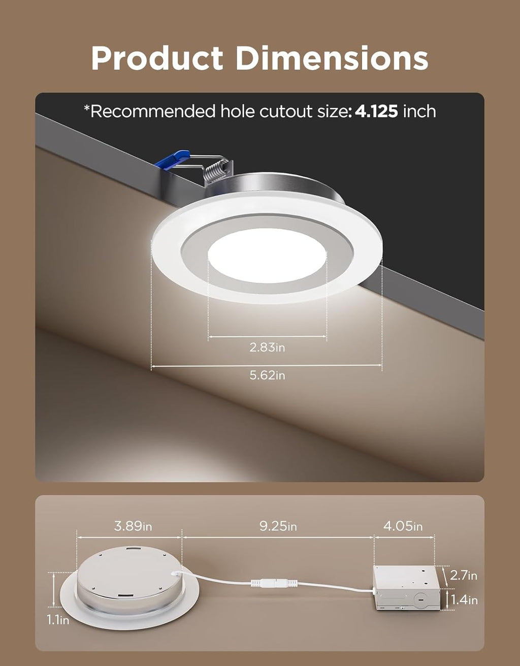 Govee 4/6 Inch Smart Recessed Lights Pro with Night Light