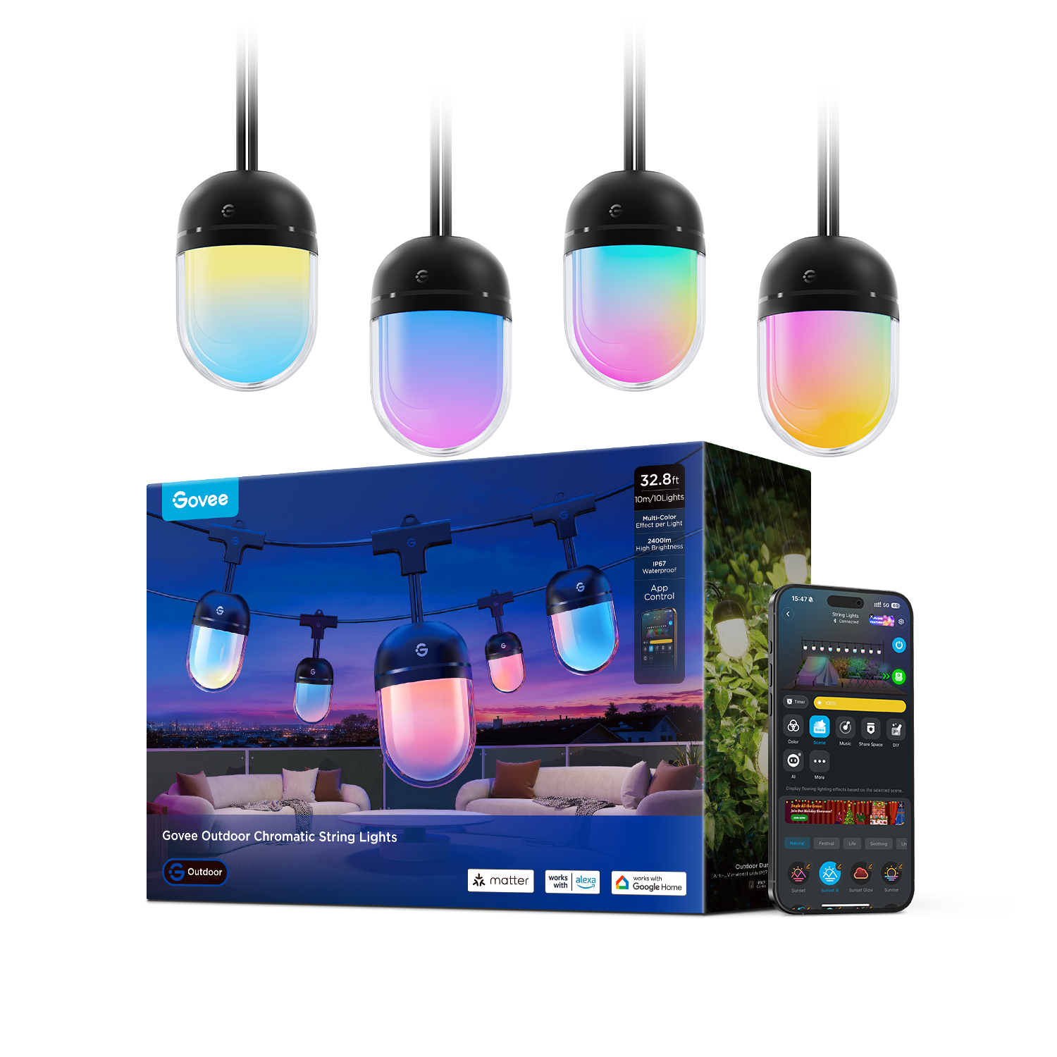 Govee Outdoor Chromatic String Lights