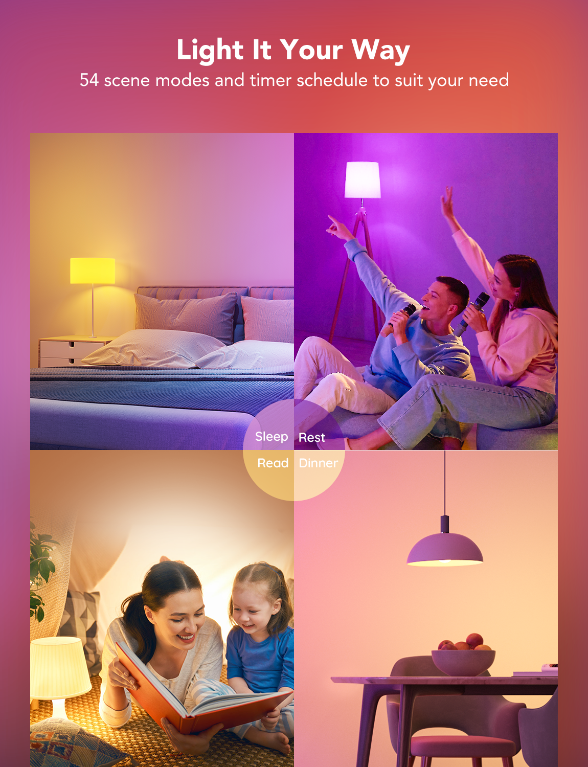 Govee RGBWW Smart BR30 LED Light Bulbs