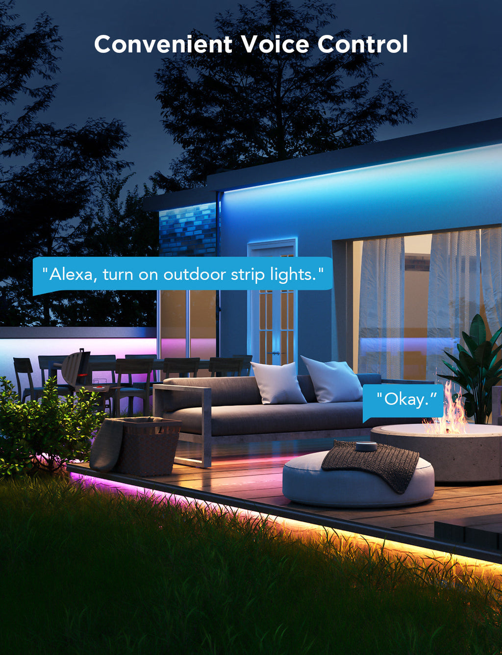Govee Wi-Fi RGBIC Outdoor Strip Lights