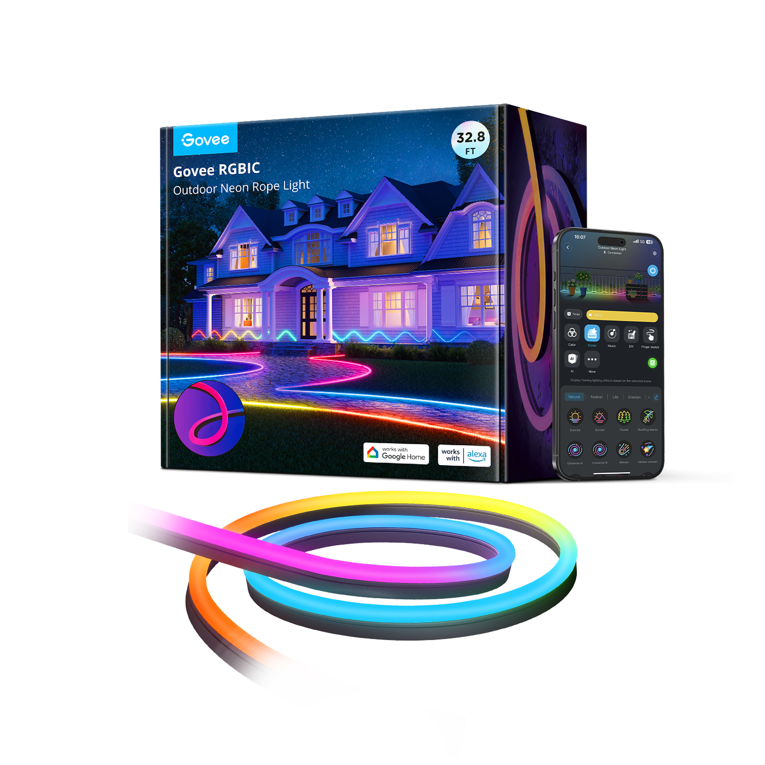 Govee RGBIC Outdoor Neon Rope Light