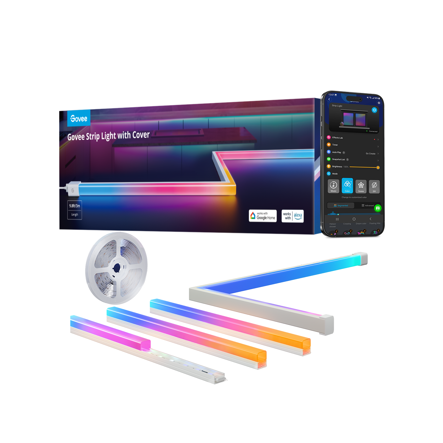 Govee RGBIC LED Strip Lights with Covers
