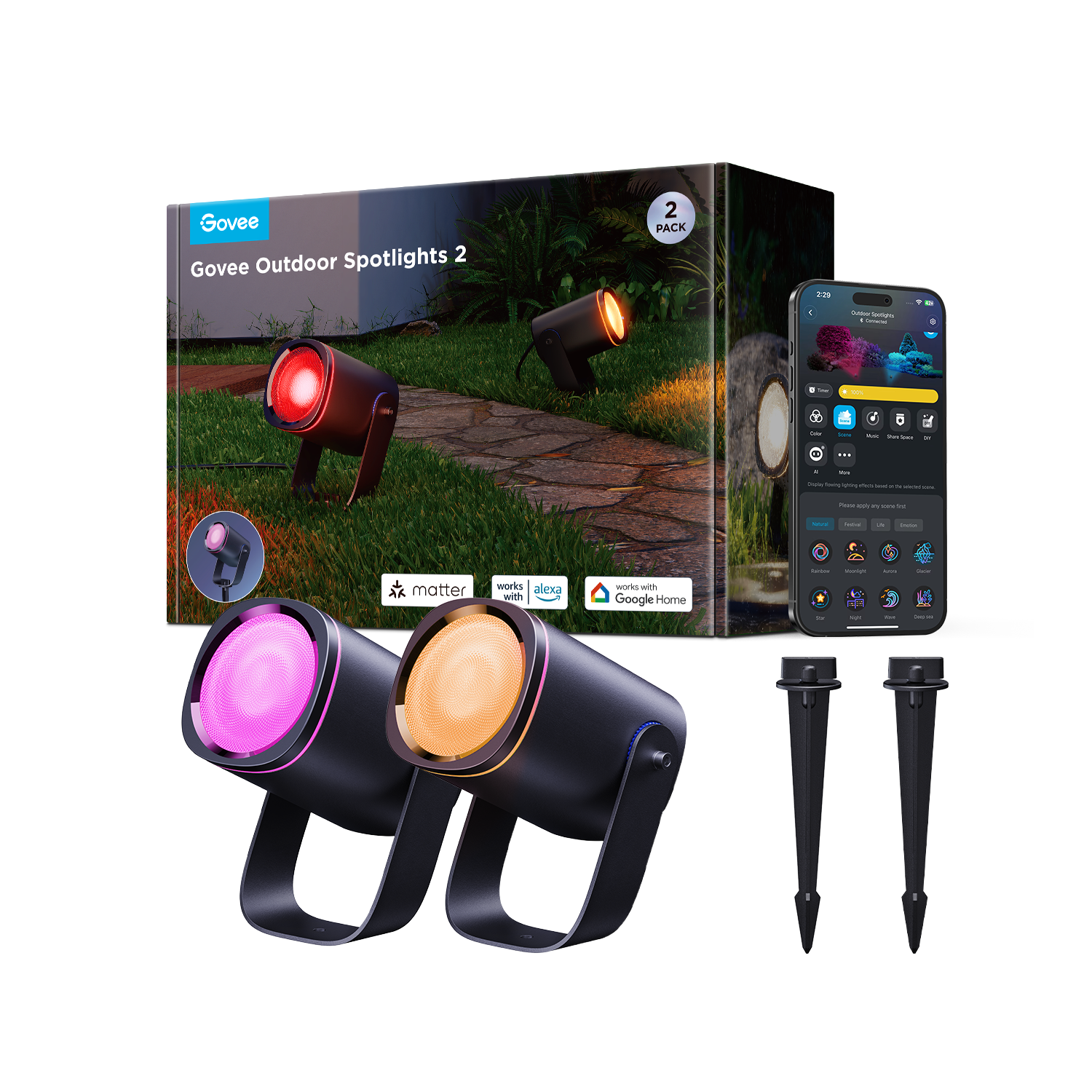 Govee Outdoor Spotlights 2