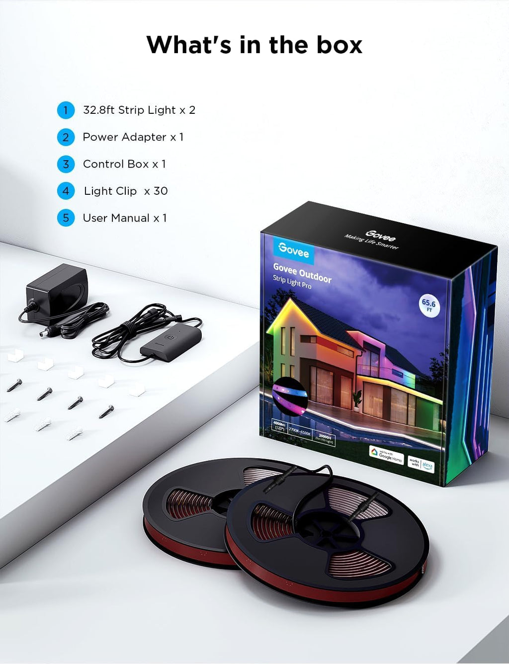 Govee RGBICWW Outdoor LED Strip Lights