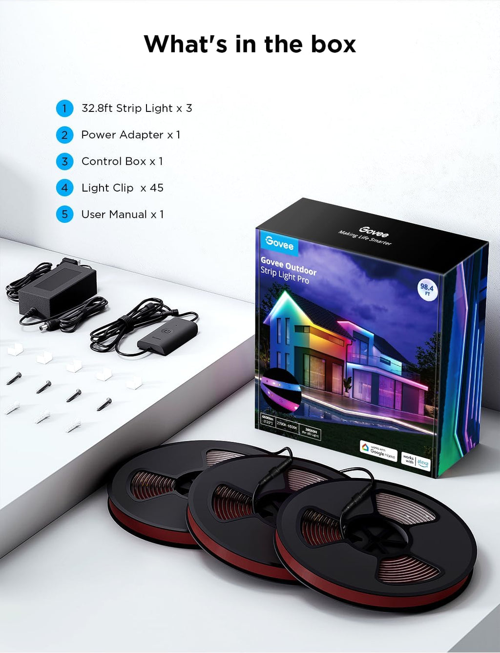 Govee RGBICWW Outdoor LED Strip Lights