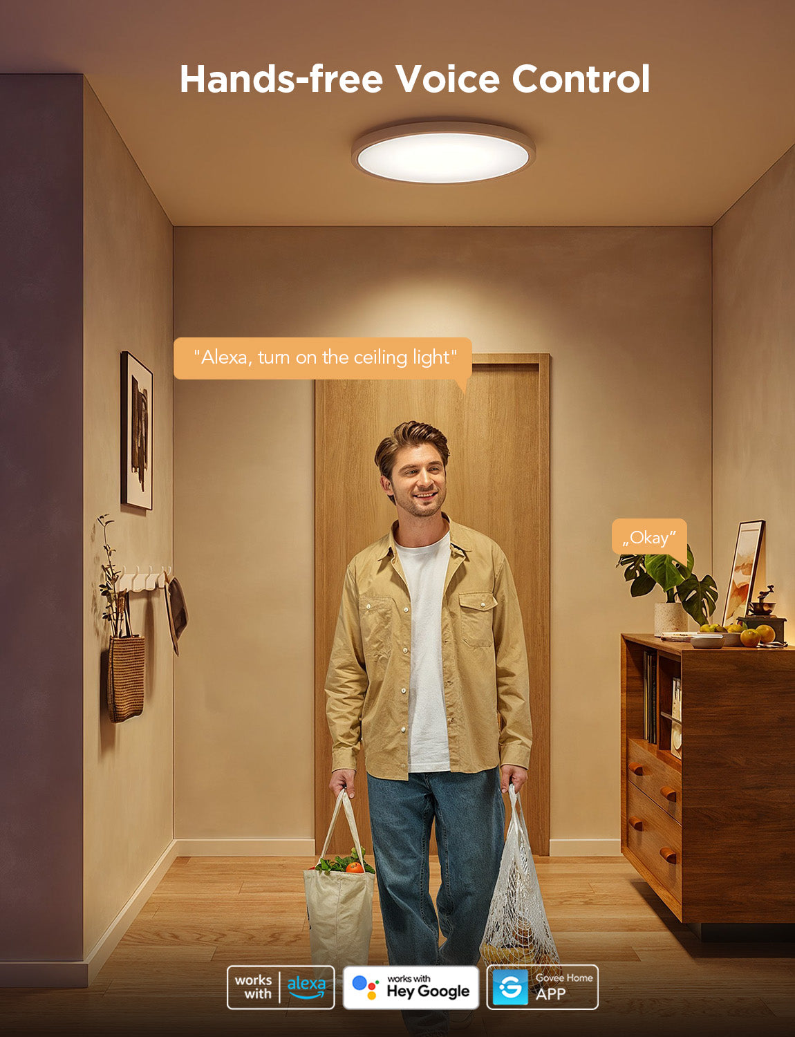Govee 12-Inch RGBWW + RGBIC Smart Ceiling Light