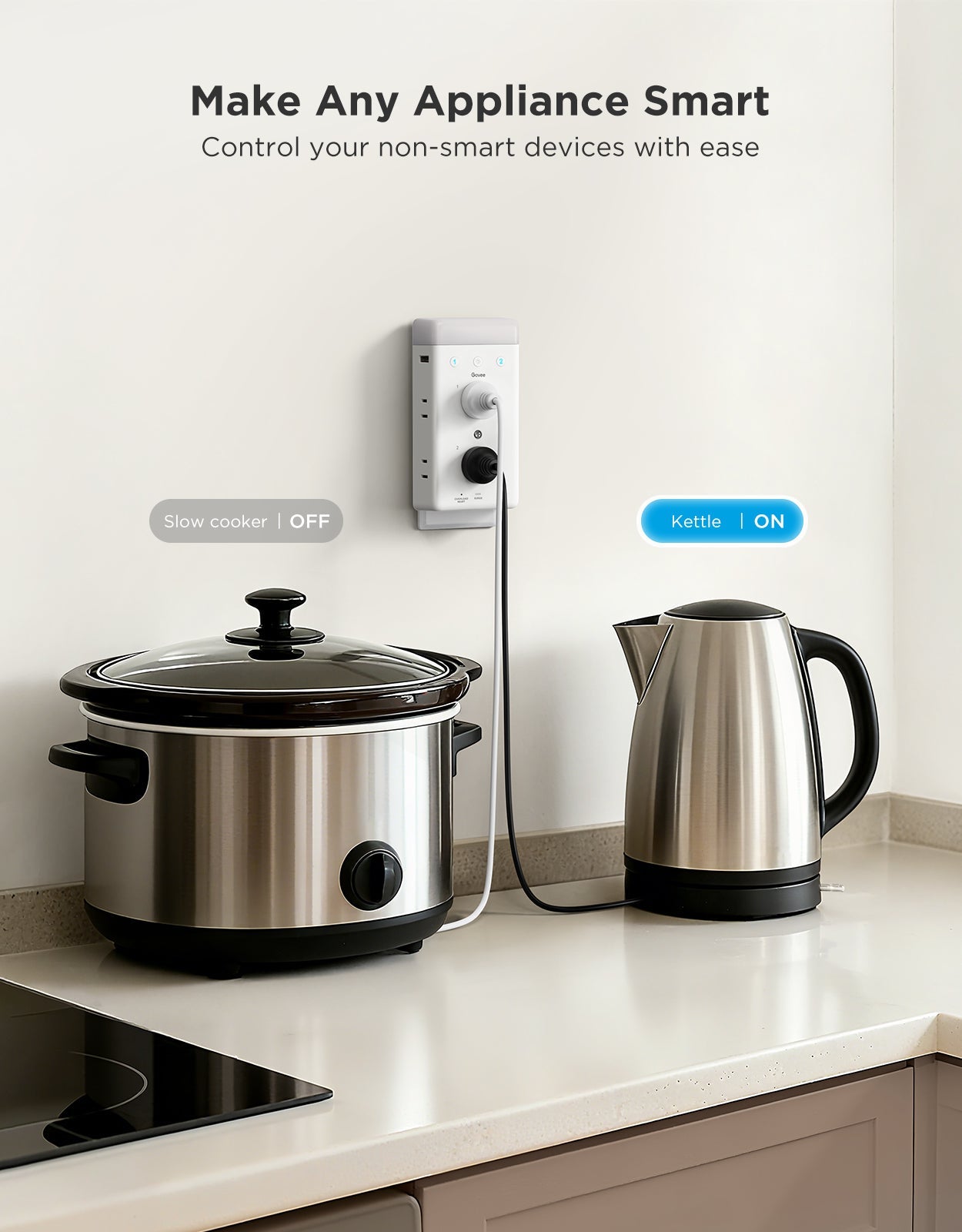 Govee Smart Plug Outlet Extender With Night Light