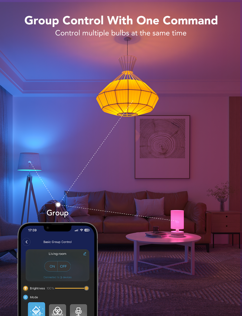 Govee RGBWW Smart BR30 LED Light Bulbs