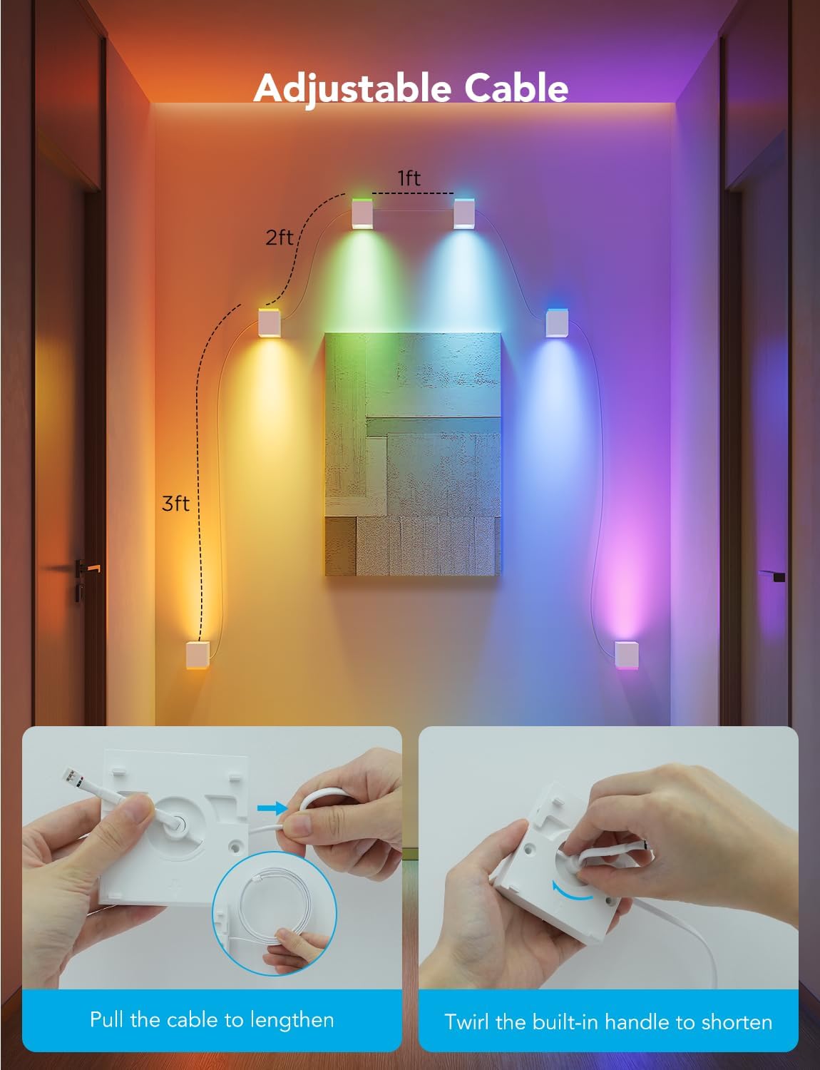 Govee RGBIC Cube Wall Sconces